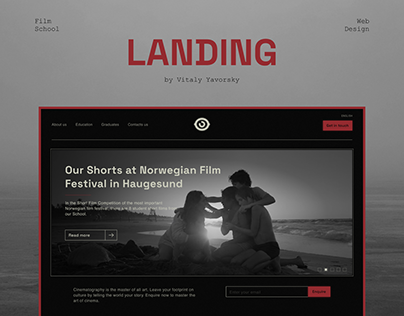 Filmschool Landing Page Concept