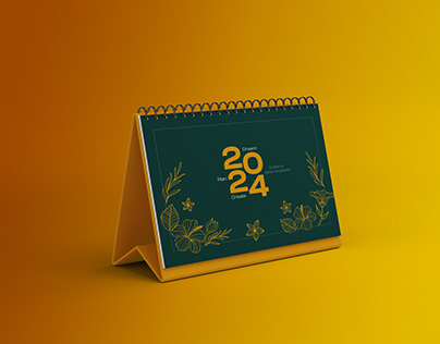 Desk calendar design 2024