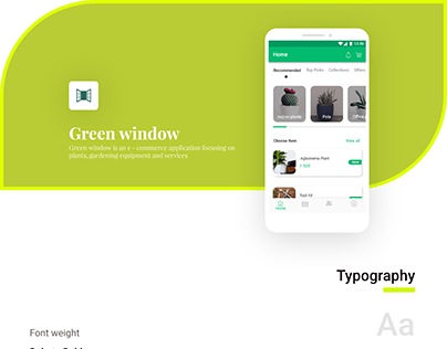 Android presentation for Green window App