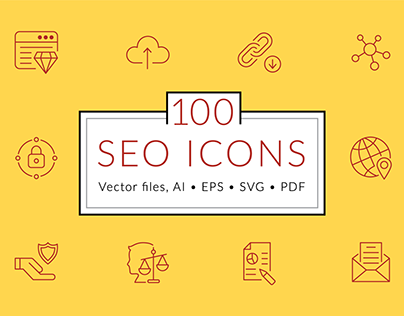 100 SEO icons