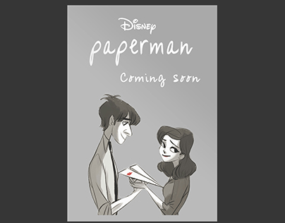 "Paperman" poster design concept