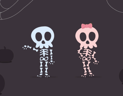 Dancing skeletons. Halloween