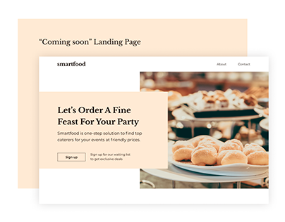 "Coming soon" Landing Page - UI Design