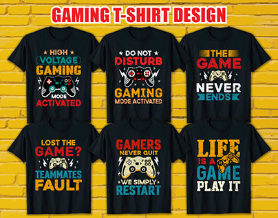 Gaming T-shirt Design Bundle
