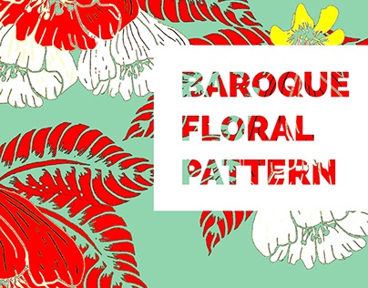 Baroque floral motif