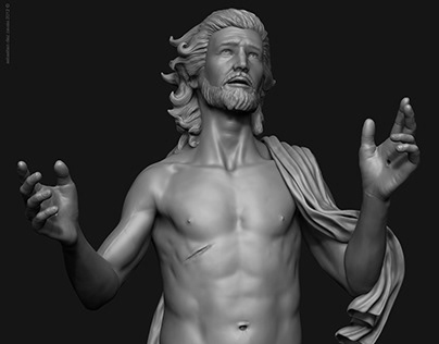 The Ascension - Project for casting in bronze (ZBrush)
