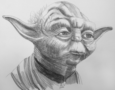 Yoda pencil drawing