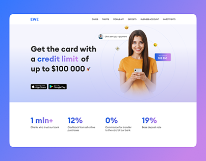 Mobile Bank website | UX/UI design