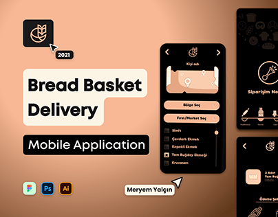 Ekmek Sepeti Mobil Uygulama Arayüzü / Mobile App UI