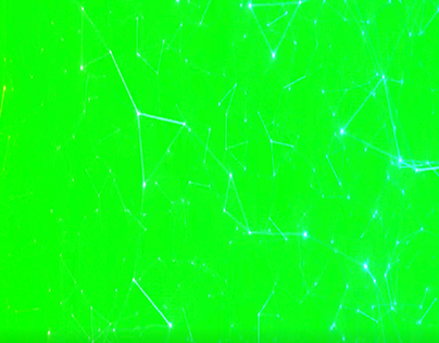 3D Plexus Particles Green Screen Background Design