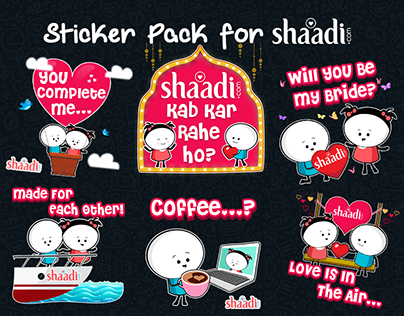 Sticker Pack "Shaadi.Com" / Bobble app