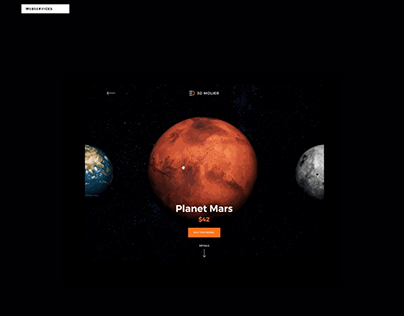 planet mars UI design by WebservX