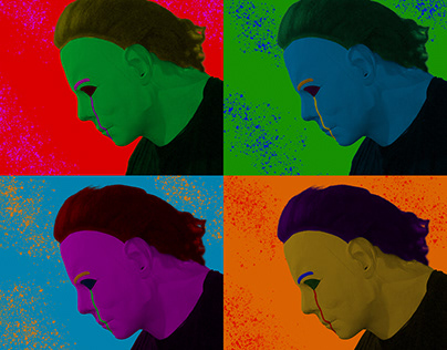Warhol Inspired Collage (Michael Myers)
