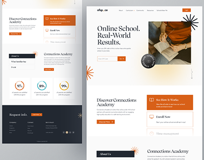 E-Learning landing page Design