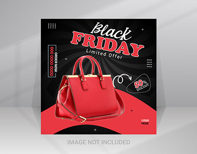 Social Media Post Banner Design for Black Friday