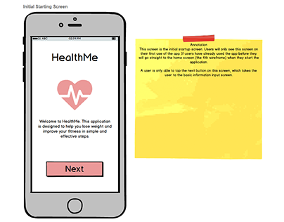 Health Companion App Prototype (Balsamiq Mockups)