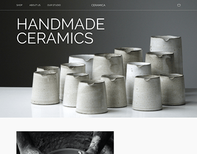 Landing page Handmade ceramics store