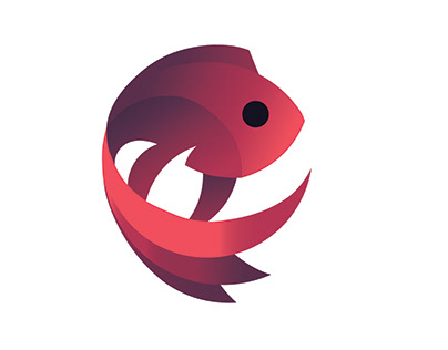 Fish Golden-retio logo design