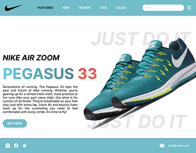 Nike Landing Page UI Design