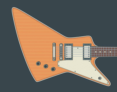 Gibson Explorer Guitar Art