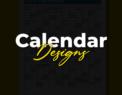 2024 Yearly Calendar Design - Yıllık Takvim Tasarımları