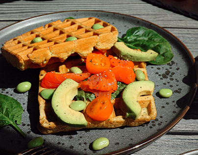 waffles, food photography
