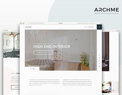 Archme - Website Layout Concept for Architecture Firm