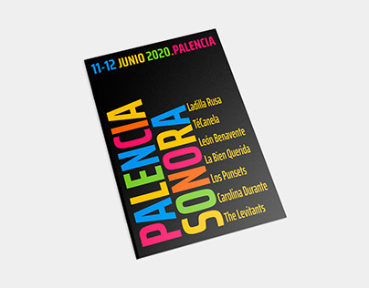 Diseño con tipografía para el "Palencia Sonora".