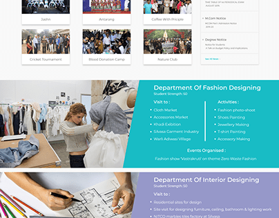 College homepage redesign