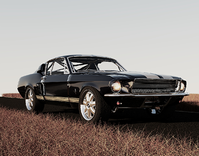 67 Midnight blue Mustang