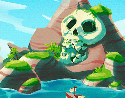 The Adventure On Skull Island (Background / Animation )