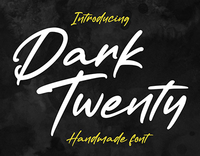 Dark Twenty | Handmade Font