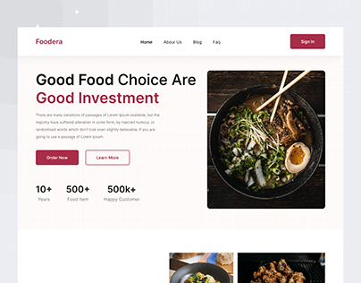 Food Web Landing Page