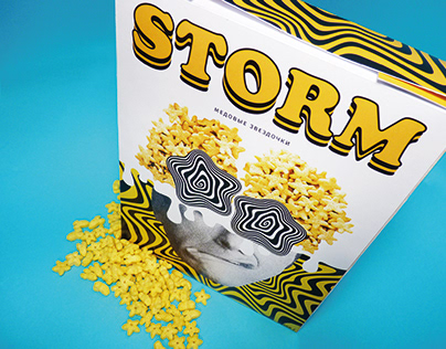 Package-design for corn flakes "STORM"