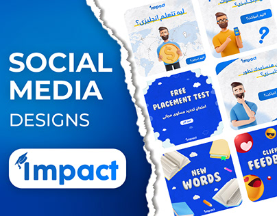 Social media posts for Impact academy