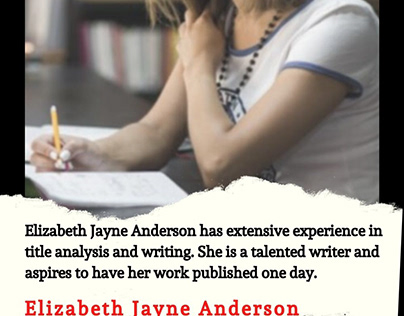 Elizabeth Jayne Anderson A Talented Writer