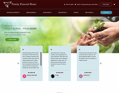 Wordpress website for Funeral Home in Canada