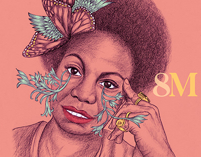 Portrait Nina Simone 8M Woman day