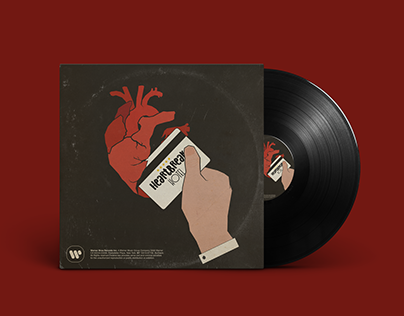 33 RPM vinyl cover "Heartbreak Hotel"