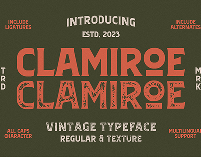 Clamiroe Vintage Typeface
