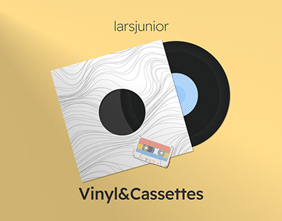 Vinyl and Cassettes. illustration