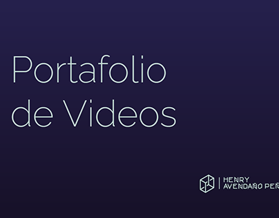 Portafolio de video / Video portafolio
