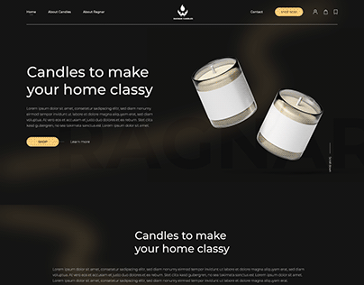 Ragnar Candles eCommerce website