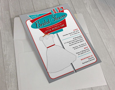Invitation Design | 50's Bridal Shower