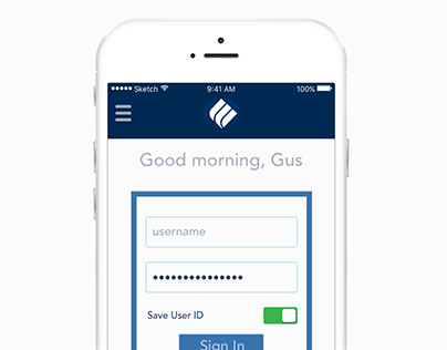 Eastern Bank Mobile App Login: Redesign