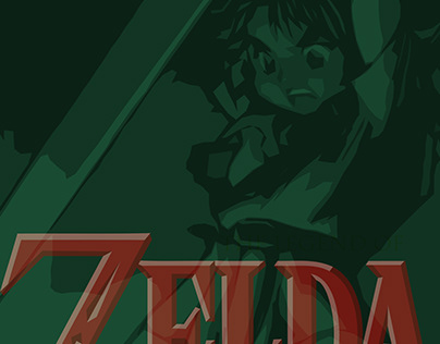 Legend Of Zelda-Ocarina of Time Tipografik hikaye.