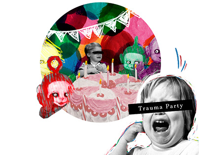 Trauma Party - Digital Collage - Illustration
