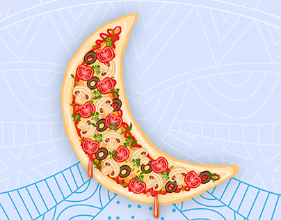 dominos pizza illustration project