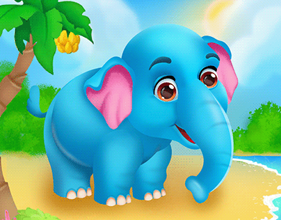 Elephant cartoon character