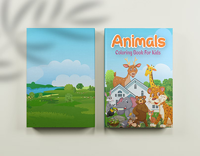 Animals Coloring Book Cover Design